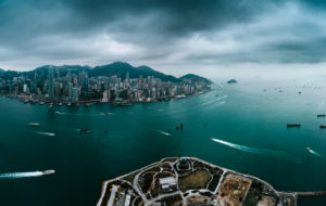 Asia, China, Hong Kong, Hong Kong Island, Victoria Harbor, Victoria Peak, panoramic view Asia, China, Hong Kong, Hong Kong Island, Victoria Harbor, Victoria Peak, panoramic view